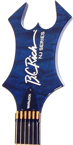 open zoom image for BC Rich NJ Series 2003 Warlock Electric Guitar, Transparent Blue Headstock