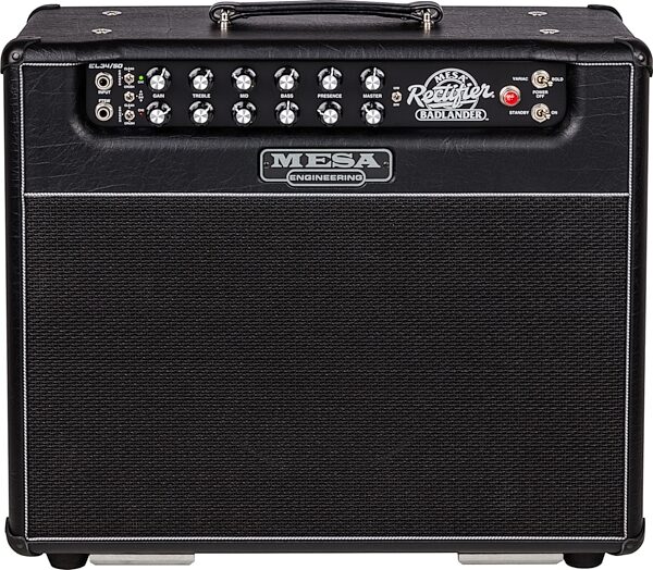 open zoom image for Mesa/Boogie Badlander 50 1x12 Guitar Combo Amplifier (50 Watts, 1x12"), Black Bronco, Open Box (Like New), Action Position Front