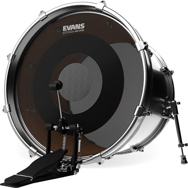 open zoom image for Evans dB One Shock Weave Mesh Bass Drum Head, 22 inch, Action Position Back
