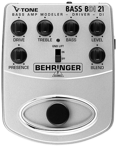 open zoom image for Behringer BDI21 V-Tone Bass Amp Modeler Preamp and DI Pedal, Main
