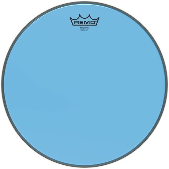 open zoom image for Remo Emperor Colortone Drumhead, Blue, 8 inch, Action Position Back