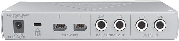 open zoom image for Behringer FCA202 F-Control FireWire Audio Interface, Rear