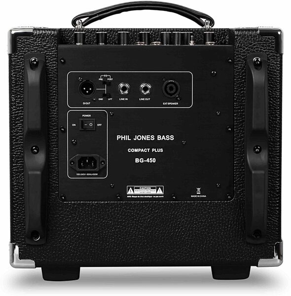 open zoom image for Phil Jones Bass Compact Plus BG-450 Bass Combo Amplifier (500 Watts, 4x5"), Black, Open Box (Like New), Rear detail Back