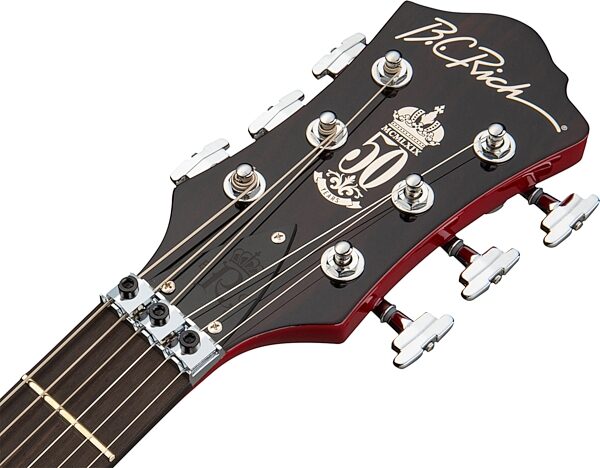 open zoom image for BC Rich Rich "B" ST Electric Guitar, Transparent Red, Action Position Back