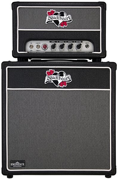 open zoom image for Blackheart ENG Guitar Amplifier Half Stack with BH5 Head and BH112 Cabinet, Front View