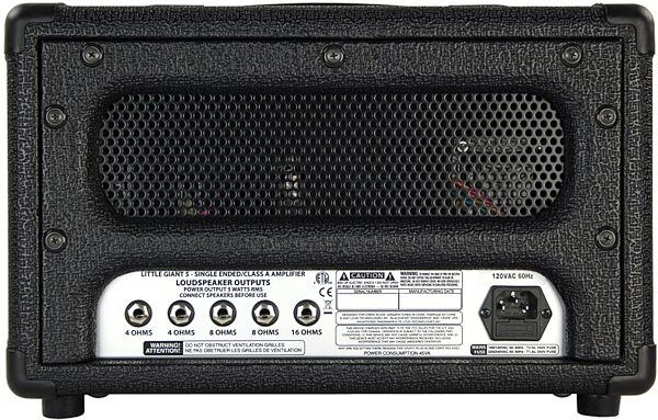 open zoom image for Blackheart Little Giant BH5H Guitar Amplifier Head (5 Watts), Back