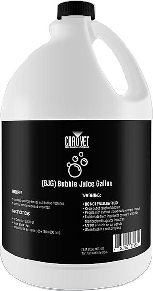 open zoom image for Chauvet DJ Bubble Juice Gallon, New, Main