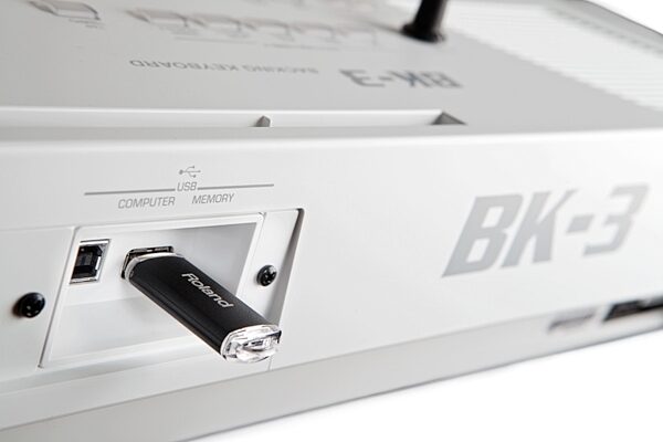 open zoom image for Roland BK-3 Backing Keyboard, 61-Key, White - Closeup