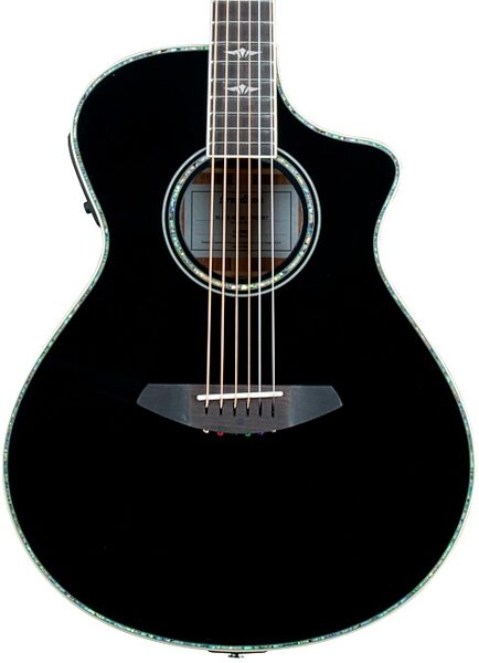 open zoom image for Breedlove Stage Concert Acoustic-Electric Guitar (with Gig Bag), Black Magic - Body Front