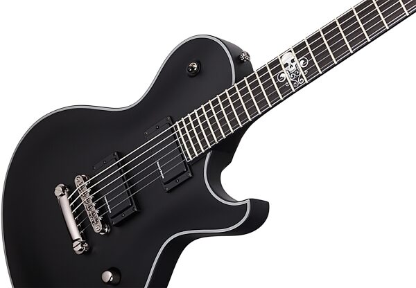open zoom image for Schecter BlackJack SLS Solo-6 Electric Guitar, Satin Black Body Angle