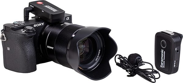 open zoom image for Saramonic Blink 500 B1 Lavalier Camera Wireless Microphone System, Black, Action Position Front