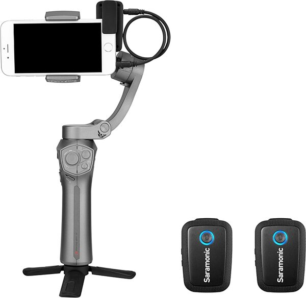 open zoom image for Saramonic Blink 500 B2 Dual Lavalier Camera Wireless Microphone System, Black, Action Position Front