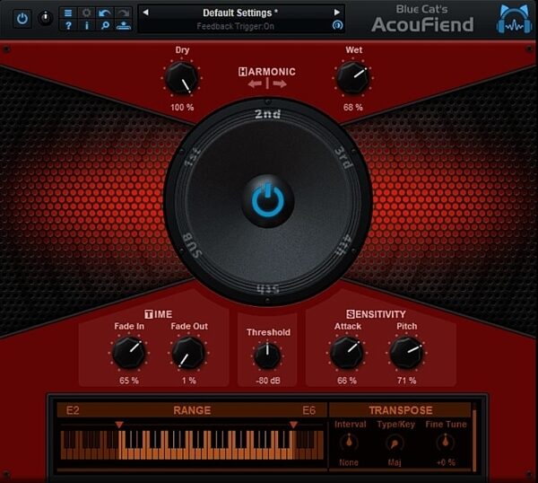 open zoom image for Blue Cat Audio AcouFiend Audio Plug-in, Digital Download, Screenshot Front