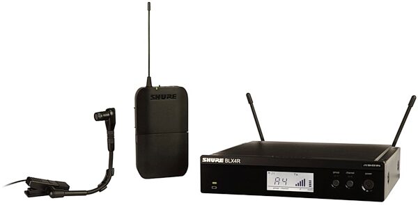 open zoom image for Shure BLX14R/B98 Wireless Instrument Microphone System, Band H10 (542 - 572 MHz), Main