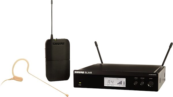 open zoom image for Shure BLX14R/MX53 Wireless Headset Microphone System, Band J11 (596 - 616 MHz), Open Box (Like New), Action Position Back