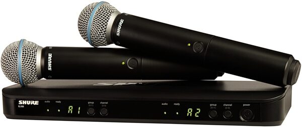 open zoom image for Shure BLX288/B58 Dual Handheld Wireless Beta 58 Microphone System, Band H9 (512 - 542 MHz), Main