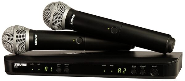 open zoom image for Shure BLX288/PG58 Dual Handheld Wireless PG58 Microphone System, Band H9 (512 - 542 MHz), Main