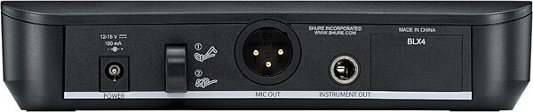 open zoom image for Shure BLX14/B98 Wireless Clip-on Instrument Condenser Microphone System, Band H11 (572 - 596 MHz), Action Position Back