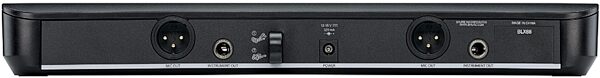 open zoom image for Shure BLX288/PG58 Dual Handheld Wireless PG58 Microphone System, Band H9 (512 - 542 MHz), Receiver Back