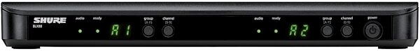 open zoom image for Shure BLX288/PG58 Dual Handheld Wireless PG58 Microphone System, Band H9 (512 - 542 MHz), Receiver Front