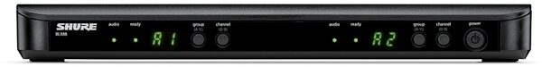 open zoom image for Shure BLX1288/P31 Dual-Channel Combo PGA31 Headset and PG58 Handheld Wireless Microphone System, Band H9 (512 - 542 MHz), Receiver Front