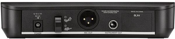 open zoom image for Shure BLX14/CVL CVL Wireless Lavalier Microphone System, Band H10 (542 - 572 MHz), Receiver Back