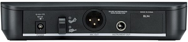open zoom image for Shure BLX14R/SM35 Wireless Headset Microphone System, Band H10 (542 - 572 MHz), Receiver Back