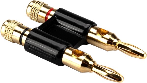 open zoom image for Hosa BNA-260 Dual Banana Connector, Black, Action Position Back