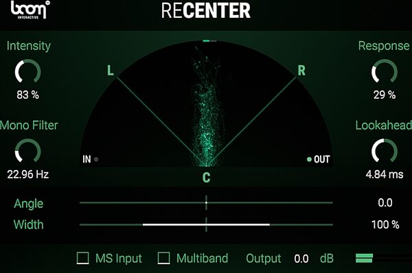 open zoom image for BOOM Library ReCenter Audio Plug-in, Digital Download, Screenshot Front