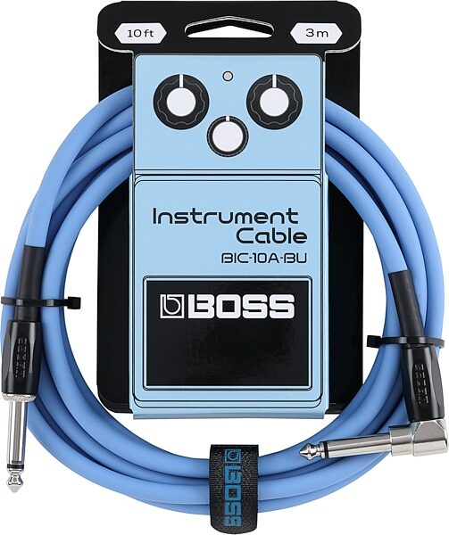 open zoom image for Boss Instrument Cable (Straight-to-Angle), Blue, 10 foot, BIC-10A-BU, Action Position Back