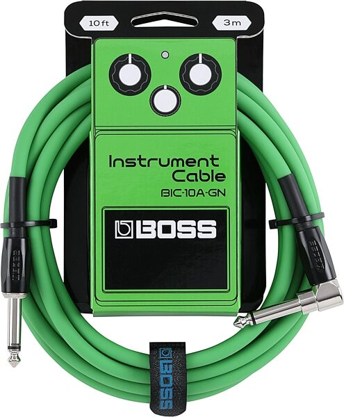 open zoom image for Boss Instrument Cable (Straight-to-Angle), Green, 10 foot, BIC-10A-GN, Action Position Back