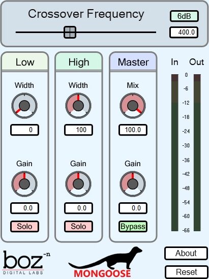 open zoom image for Boz Digital Mongoose Audio Plug-in Software, Digital Download, Screenshot Front