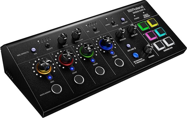 open zoom image for Roland Bridge Cast X Dual-Bus Gaming Audio Mixer and Video Capture, New, Action Position Front