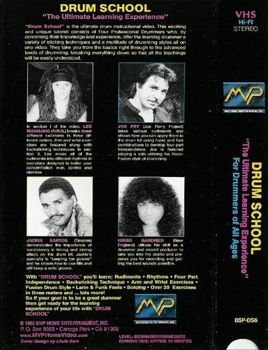 open zoom image for Video: Drum School, Back Cover