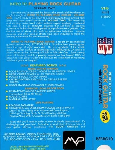open zoom image for Video: Intro to Playing Rock Guitar Volume Two, Back Cover
