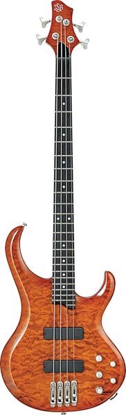 open zoom image for Ibanez BTB450QM Prestige 4-String Electric Bass, Honey Sunburst