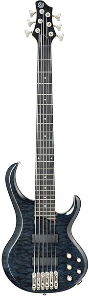 open zoom image for Ibanez BTB456QM 6-String Electric Bass, Transparent Black