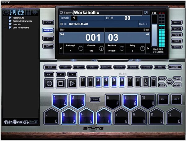 open zoom image for BeatKangz Beat Thang Virtual Drum Software (Mac and Windows), Screenshot 1