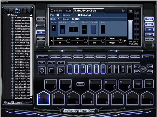 open zoom image for BeatKangz Beat Thang Virtual Drum Software (Mac and Windows), Screenshot 2