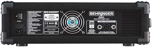 open zoom image for Behringer BX3000T Ultrabass Bass Amplifier Head (300 Watts), Back