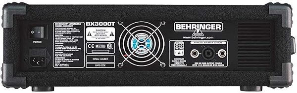 open zoom image for Behringer BX3000T Ultrabass Bass Amplifier Head (300 Watts), Rear