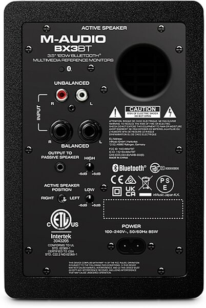 open zoom image for M-Audio BX3 BT Powered Studio Monitors, Pair, Action Position Back
