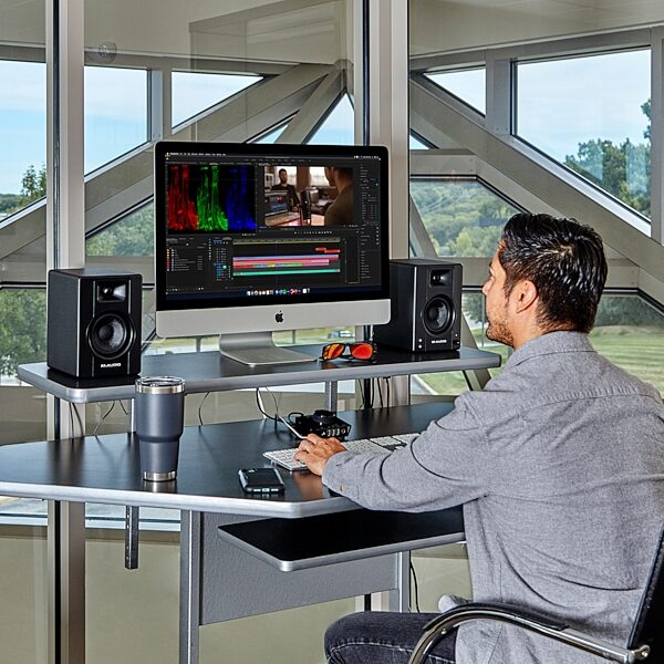 open zoom image for M-Audio BX4 Powered Reference Studio Monitors, Action Position Back