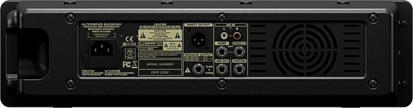 open zoom image for Behringer BXD3000H Ultrabass Bass Amplifier Head, 300 Watts, Rear