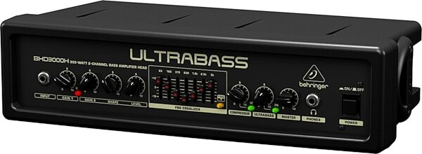 open zoom image for Behringer BXD3000H Ultrabass Bass Amplifier Head, 300 Watts, Right