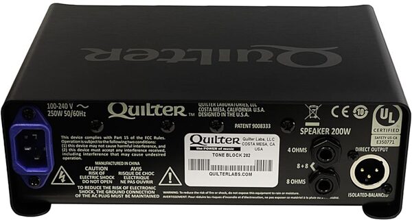 open zoom image for Quilter Tone Block 202 Amplifier Head (200 Watts), New, Action Position Back
