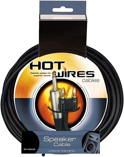 open zoom image for Hot Wires Banana to 1/4" Speaker Cable, Main