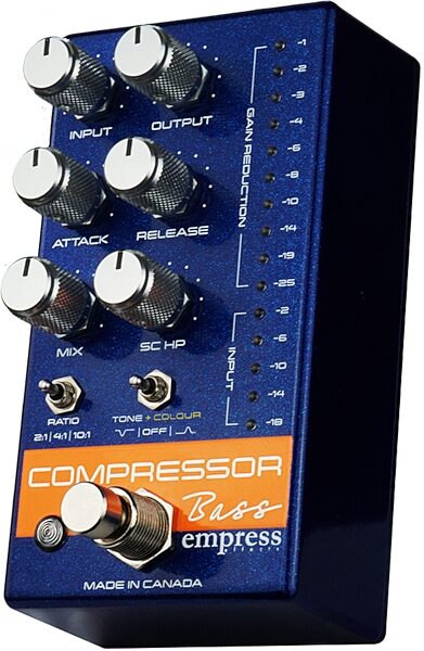open zoom image for Empress Bass Compressor Pedal, Blue, Action Position Back