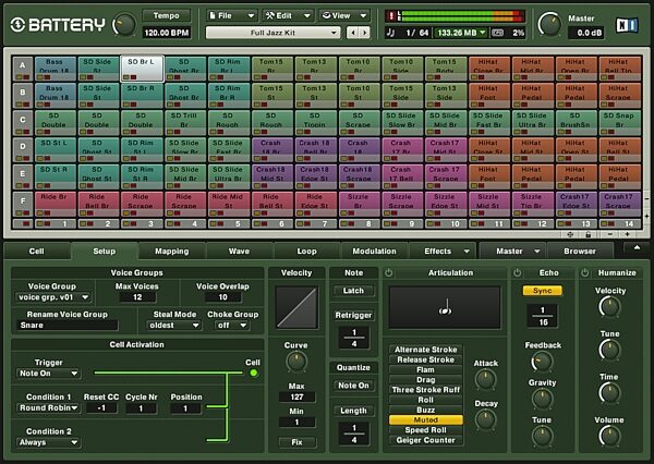 open zoom image for Native Instruments Battery Sampling Software (Macintosh and Windows), Main