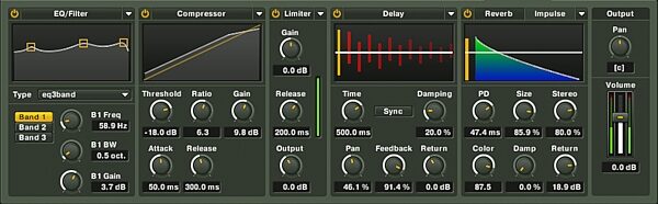 open zoom image for Native Instruments Battery Sampling Software (Macintosh and Windows), Master Effects